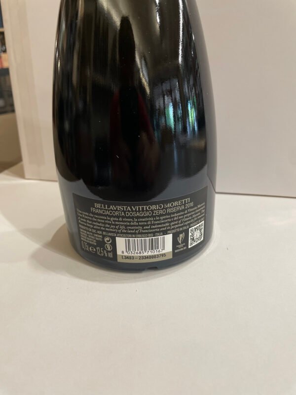 Bellavista Vittorio Moretti retro Bellavista Franciacorta DOCG Riserva Vittorio Moretti Extra Brut 2016