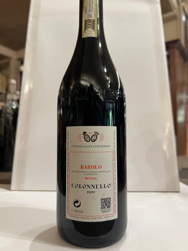 aldo conterno barolo colonnello retro Poderi Aldo Conterno "Colonnello" Barolo DOCG 2020