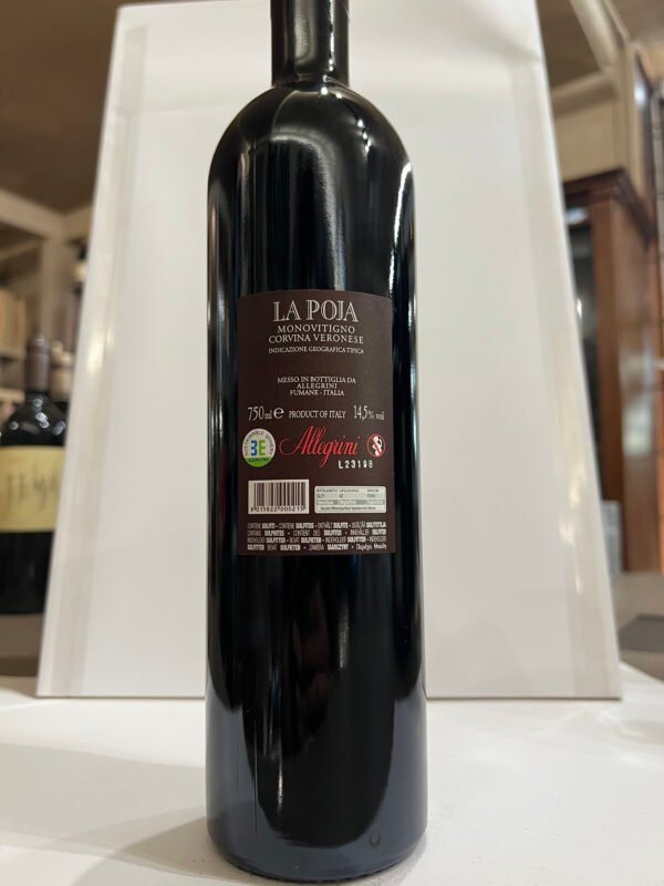allegrini la poja retro Allegrini "La Poja" Corvina Veronese IGT 2018