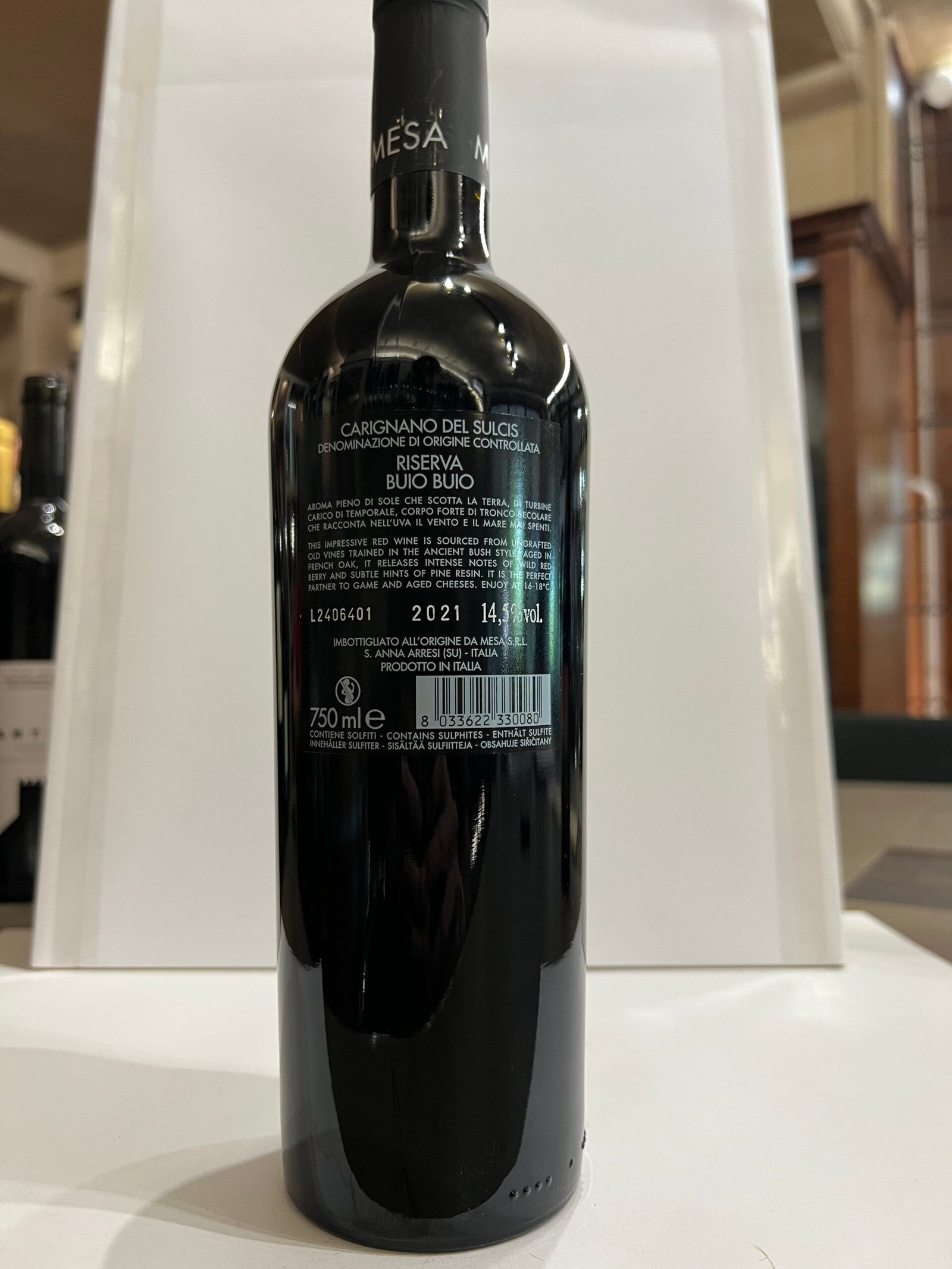 Mesa Buio "Carignano del Sulcis" DOC Riserva 2021