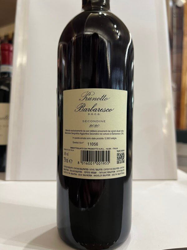 prunotto barbaresco secondine retro Prunotto Barbaresco DOCG "Secondine" 2020
