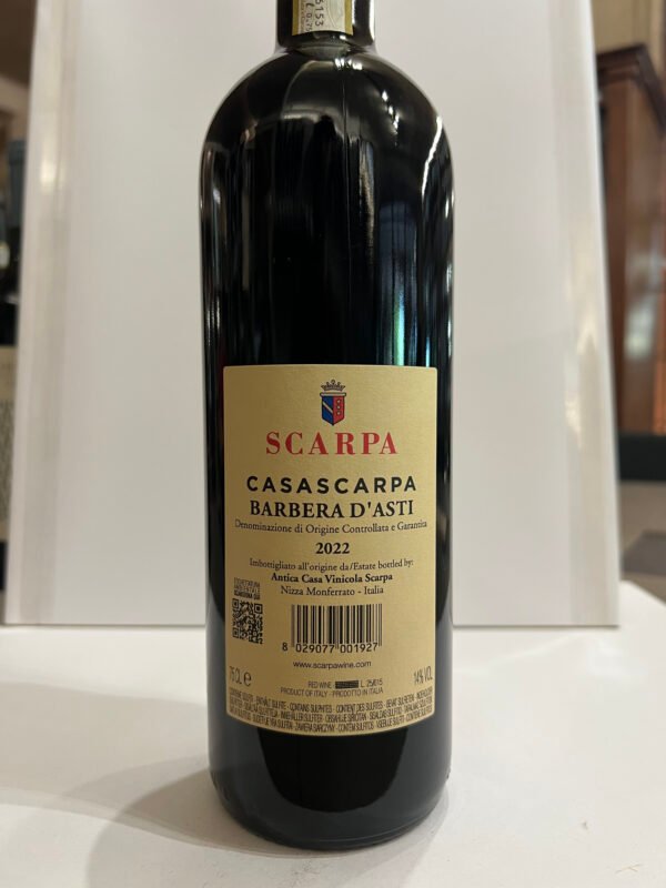 scarpa casascarpa retro Scarpa Barbera d’Asti DOCG "CasaScarpa" 2022