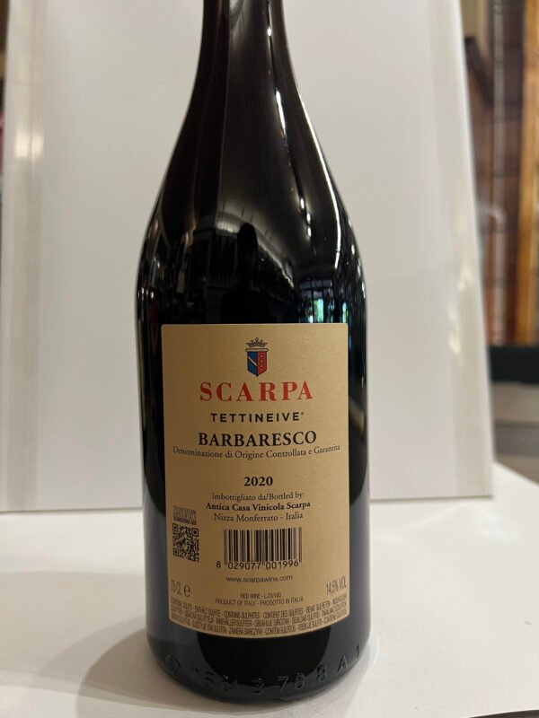 scarpa tettineive barbaresco retro Scarpa Barbaresco DOCG "Tettineive" 2020